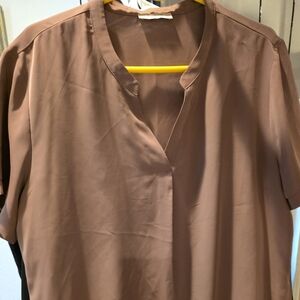 Timeson Mauve Split-V-Neck Blouse